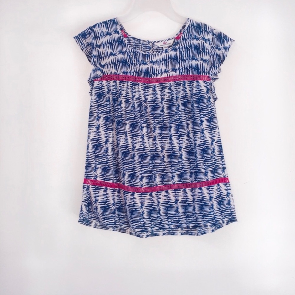 Vineyard Vines Watercolor Ruffle Sleeveless Top - Picture 3 of 6